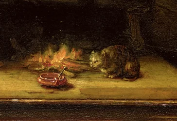 Heilige Familie mit einem Vorhang, 1646 (Detail)
