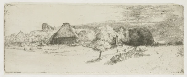 Landschaft mit einem Bauernhof und dem 