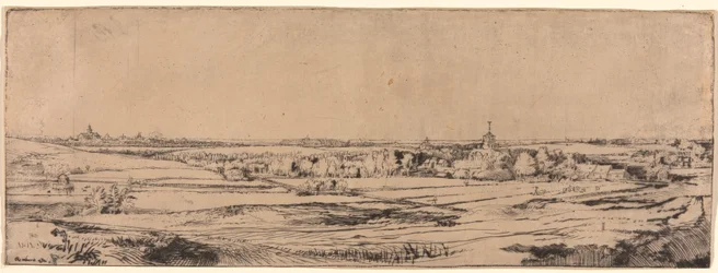 Panorama bei Bloemendaal mit dem Saxenburg-Anwesen (Das Goldwägerfeld)