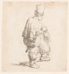 Pole stehend mit verschränkten Armen