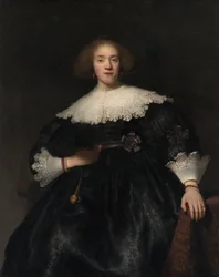 Porträt einer jungen Frau mit einem Fächer, 1633