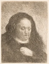 Rembrandts Mutter mit Hand auf der Brust: kleine Büste
