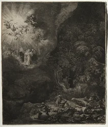 Der Engel erscheint den Hirten, 1634