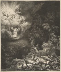 Der Engel erscheint den Hirten, 1634
