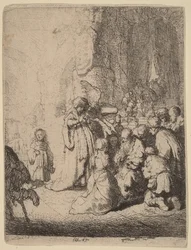 Die Darstellung im Tempel mit dem Engel: Kleine Platte
