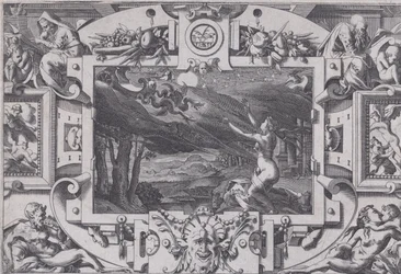 Medea und ihr von Drachen gezogener Wagen, 1563