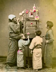 Ballonverkäufer, ca. 1875