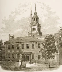 County Court House oder Independence Hall, Philadelphia Pennsylvania, ca. 1880