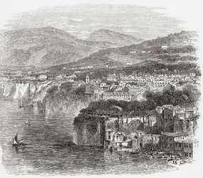 Blick auf Sorrent, Kampanien, Süditalien im späten 19. Jahrhundert. Aus Italienische Bilder von Rev. Samuel Manning, veröffentlicht um 1890.