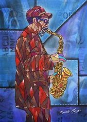 Geometrischer Jazzmann