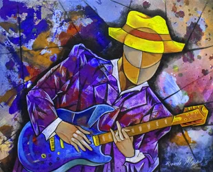 Lebhafter Jazzgitarrist
