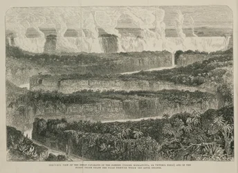 Victoriafälle, Afrika, um 1855