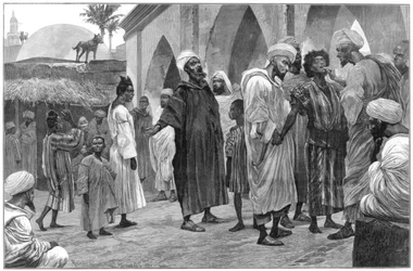Der Sklavenmarkt in Marokko, 1888