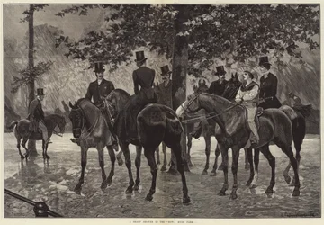 Ein heftiger Schauer in der Row, Hyde Park