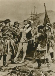 Sir Humphrey Gilbert beansprucht Neufundland für England