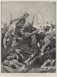 Der Vormarsch im Sudan, die Seaforth Highlanders erzwingen Mahmud