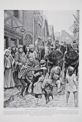Die Bestrafung eines betrügerischen Bäckers, Illustration aus 