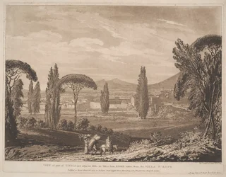 Ansicht eines Teils von Tivoli und angrenzender Hügel