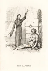 Das Skelett des Todes und der Gefangene (1827, Gravur)