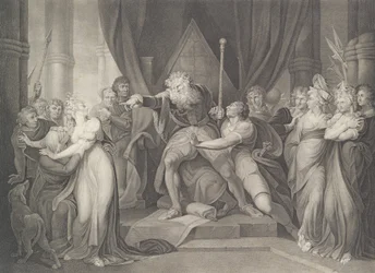 König Lear verstößt seine Tochter Cordelia, Shakespeare