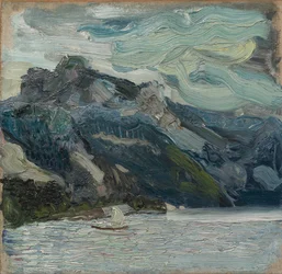 Traunsee mit Berg Schlafender Grieche, 1907