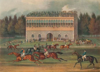 Goodwood Tribüne. Vorbereitung zum Start, 1836