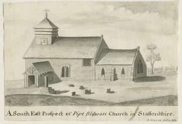 Pipe Ridware Kirche: Sepiazeichnung, 1777