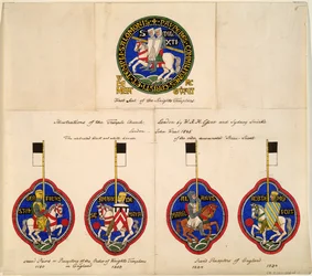Siegel der Tempelritter von 1180, 1203, 1224, 1234, 1845
