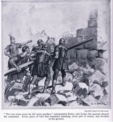 Die Zerstörung Karthagos durch die Römer, ca. 1950