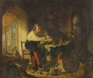 Chatterton beim Verfassen der Rowley-Manuskripte