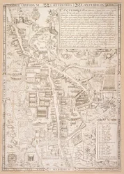 Karte von Cambridge, aus Caius 