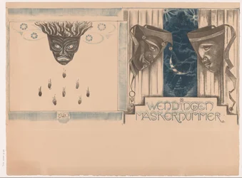 Umschlagentwurf für: Wendingen, Maskernummer, 1920