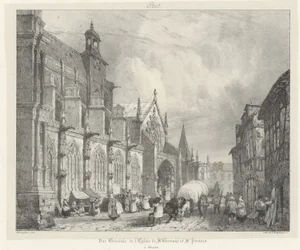 Gesamtansicht der Kirche St. Gervais und St. Protais aus 