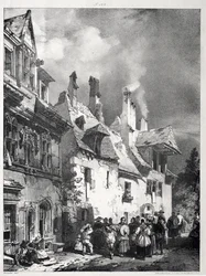 Straße am Stadtrand von Besançon, Frankreich