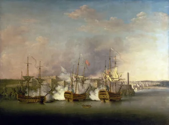 Siebenjähriger Krieg (1756-1763): Die Bombardierung von Morro Castle (Kuba) am 1. Juli