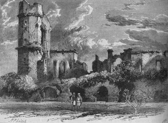 Ruinen der Residenz in Lucknow, ca. 1880