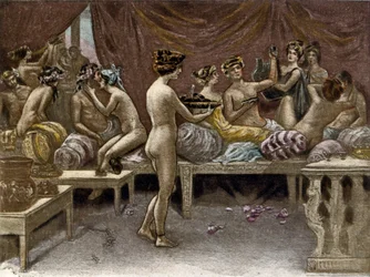 Illustration von Richard Ranft (1862 - 1931) für Lucien de Samosate (ca. 125 - 192): die Kurtisanen