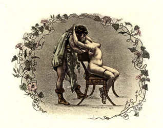 Illustration von Richard Ranft (1862 - 1931) für Lucien de Samosate (ca. 125 - 192): "Die Kurtisanen". 1899