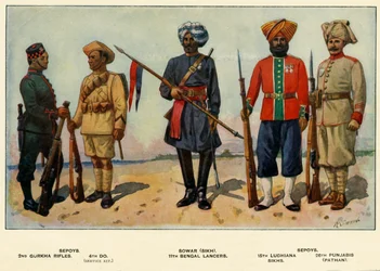 Typen der indischen Armee