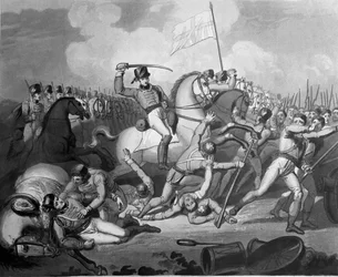 Kavallerieangriff gegen französische Infanterie, Schlacht von Salamanca, 22. Juli 1812, 1819