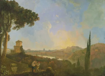 Blick auf den Tiber mit Rom in der Ferne, ca. 1770-80