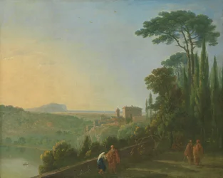 Der See Nemi und Genzano von der Terrasse des Kapuzinerklosters