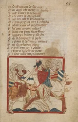 Arthur tödlich verwundet, Illustration aus 