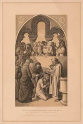 Die Taufe von Ethelbert, König von Kent, 597