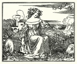 Illustration für Gedichte von John Keats: An den Herbst (Lithografie)