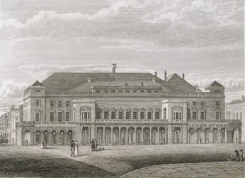 Das Königliche Theater, Haymarket, graviert von Bartholomew Howlett, veröffentlicht von Robert Wilkinson, 1820