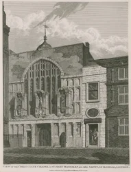 Ansicht der Kollegiatkapelle St. Mary Magdalen und All Saints, Guildhall, London