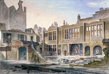 Ansicht des Abrisses von Winchester Place, London, 1839