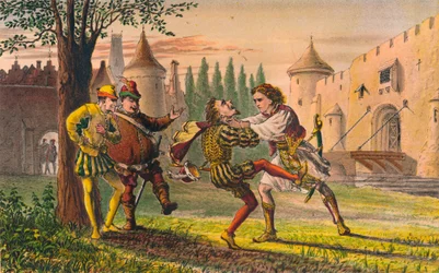 Sebastian: Warum! Da ist für dich! Und da! Und da!, ca. 1875