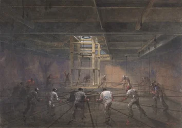 Ansicht des Inneren eines der Tanks an Bord der Great Eastern, 1865-66